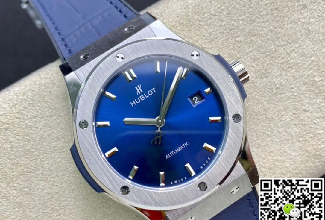 Hublot Classic Fusion 542.NX.7170.LR 42MM WWF Factory 1:1 Best Edition Replica Watch Blue Leather Strap